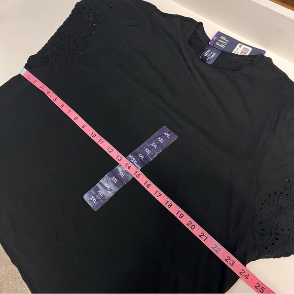 GAP Black Flutter Sleeve Boxy T-Shirt - Picture 4 of 10